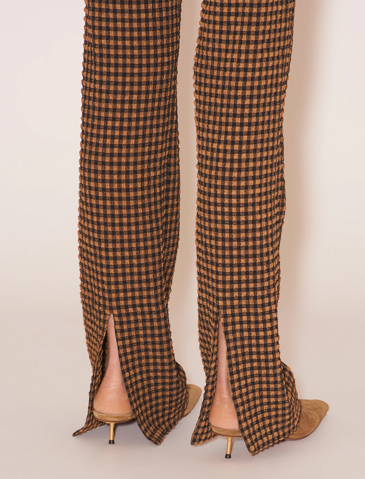 NANUSHKA Juna Stretch Pants in Seeksucker Checks