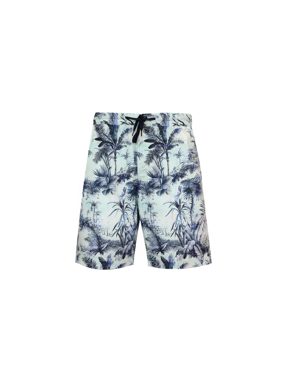 PT TORINO Cotton Short in Blue Tropical Floral