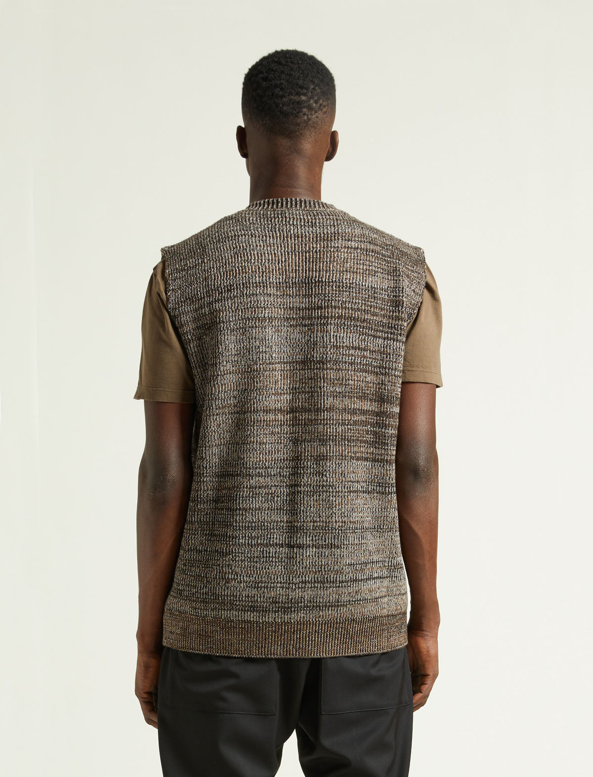 BARENA VENEZIA Oversized Wool-Blend Vest in Brown