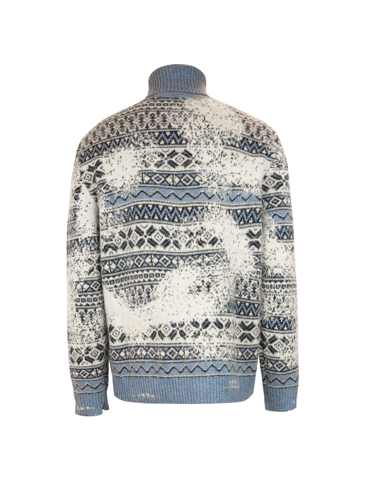 BARENA VENEZIA Patterned Turtleneck Sweater in Navy