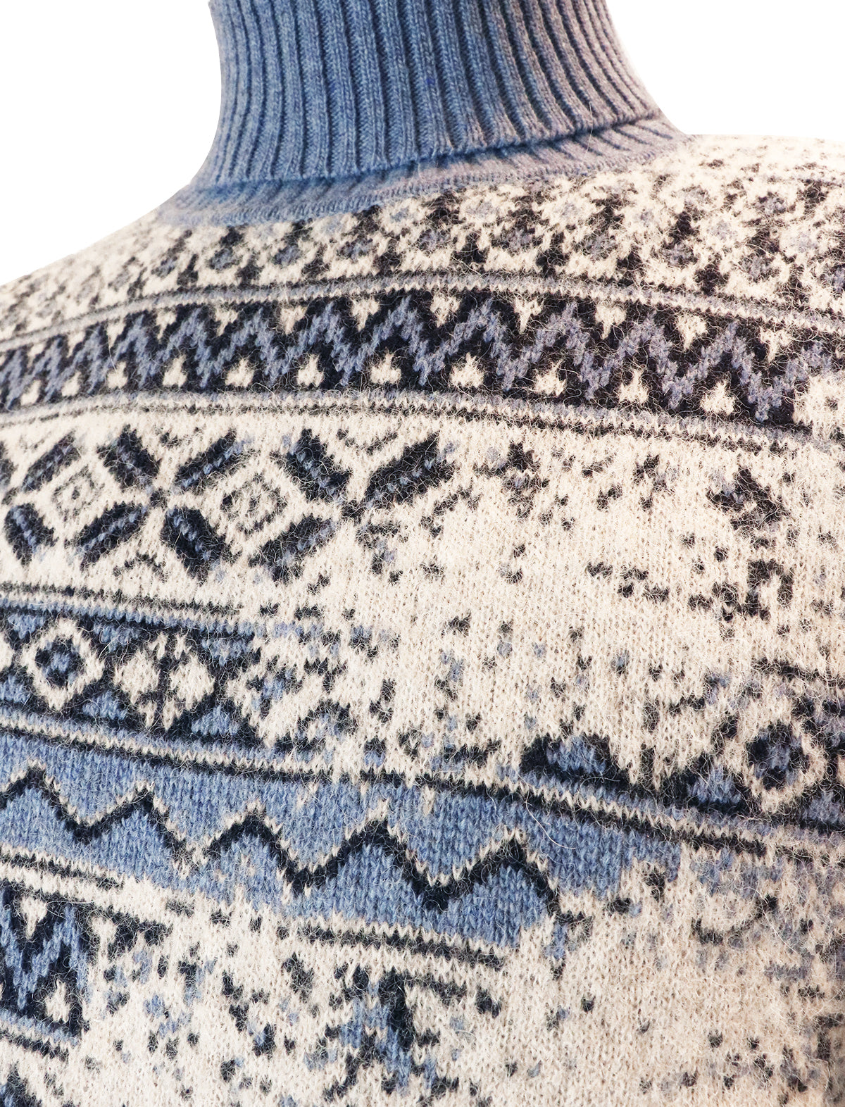 BARENA VENEZIA Patterned Turtleneck Sweater in Navy