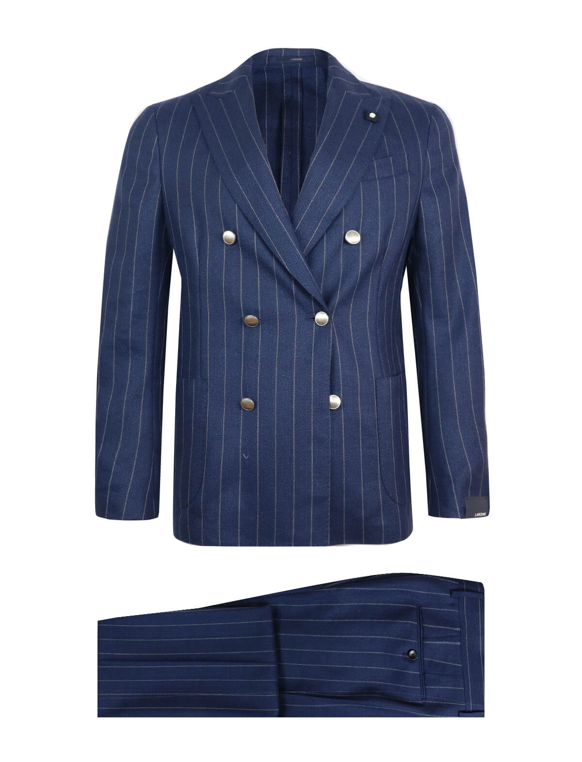 LARDINI 2-Piece Pinstripe Suit in Navy