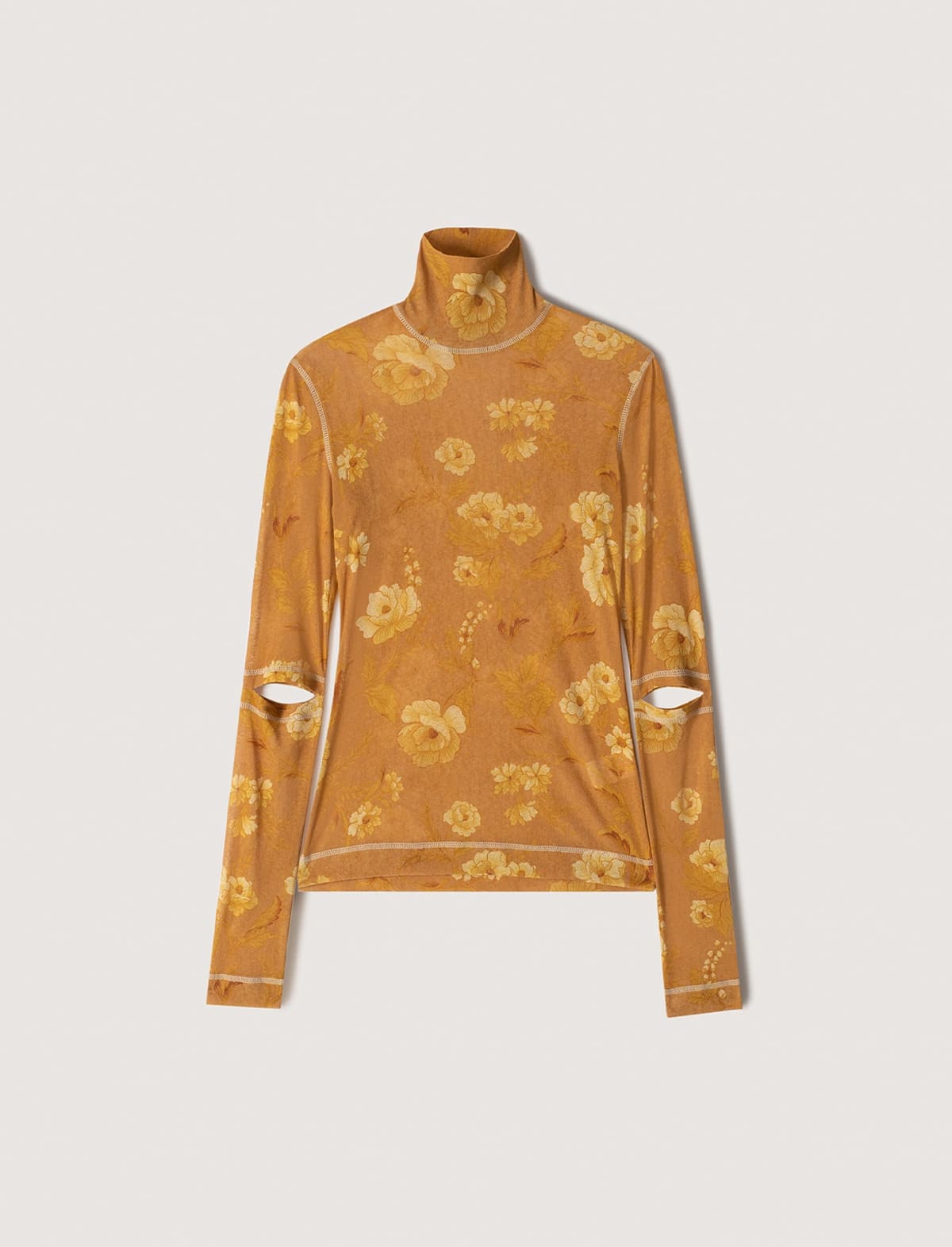 NANUSHKA Larson Mesh Jersey Top in Fantasy Flower