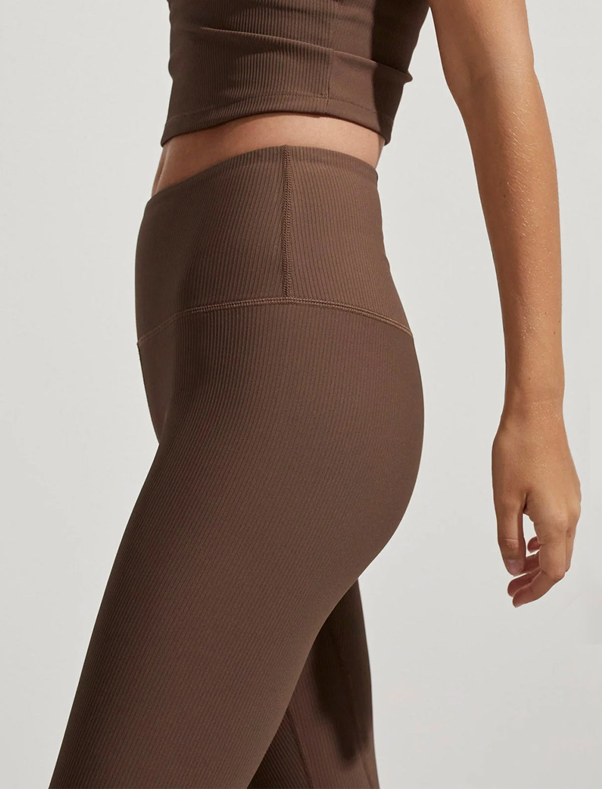 VARLEY Let's Move Rib High Legging 25 in Carob Brown