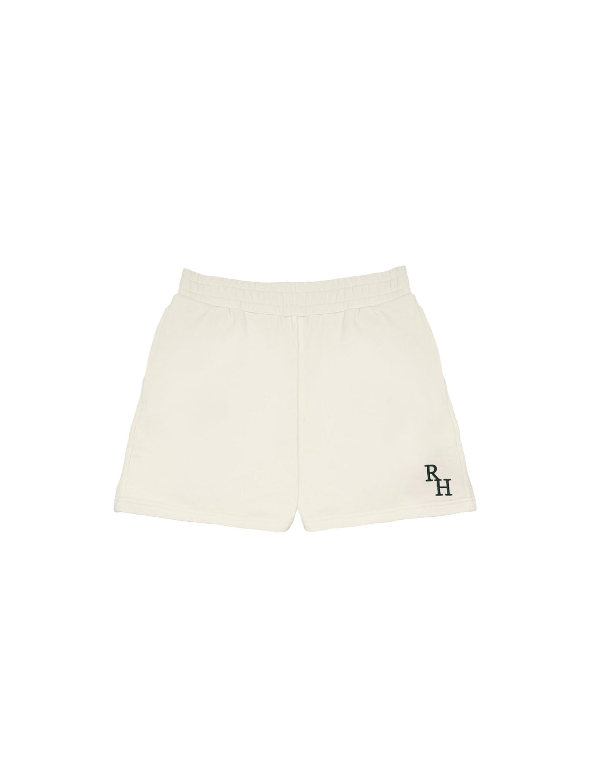 RECREATIONAL HABITS Varsity Cotton Shorts in Vanilla