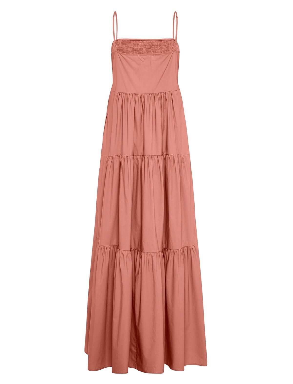 BIRD & KNOLL Luna Cotton Dress In Antique Rose | CLOSET Singapore