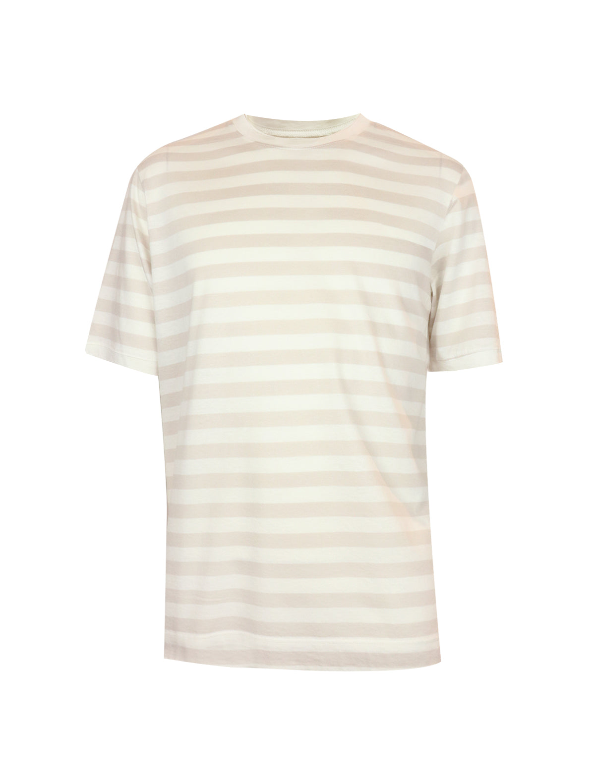 CIRCOLO 1901 Striped Jersey T Shirt in Latte