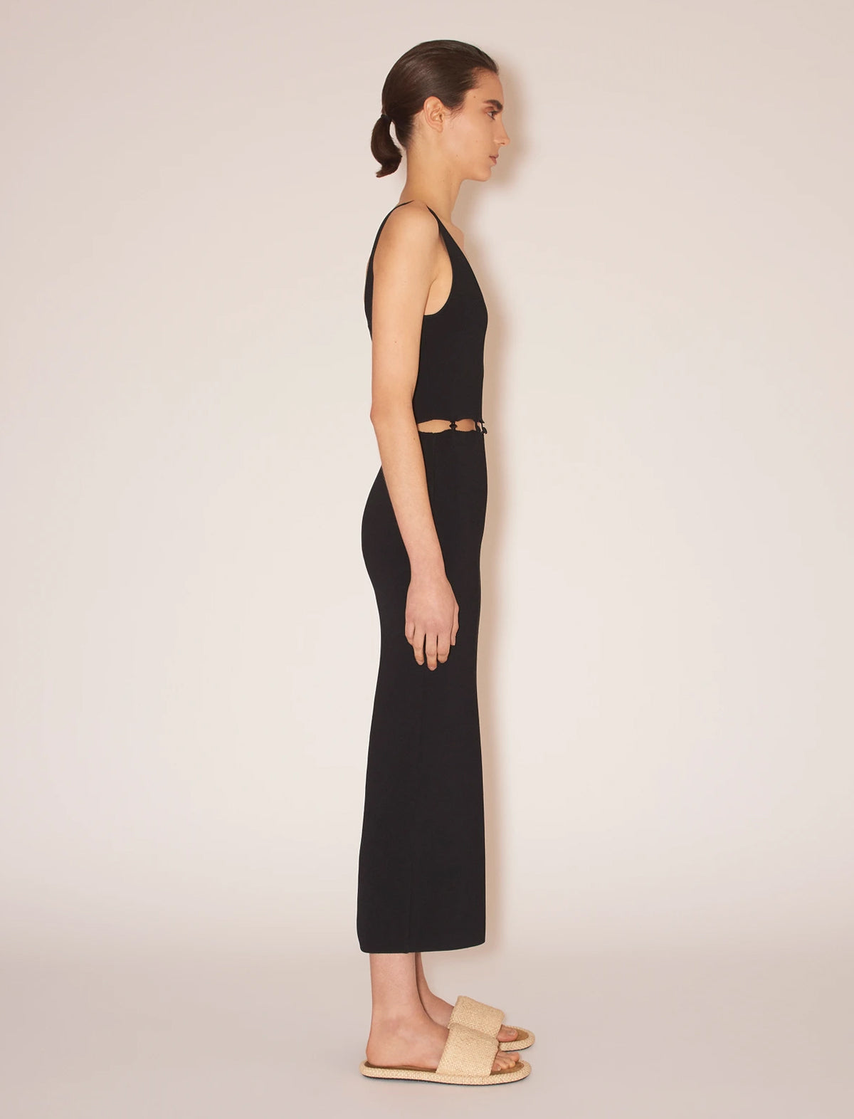 NANUSHKA Merle Dress in Matte Black
