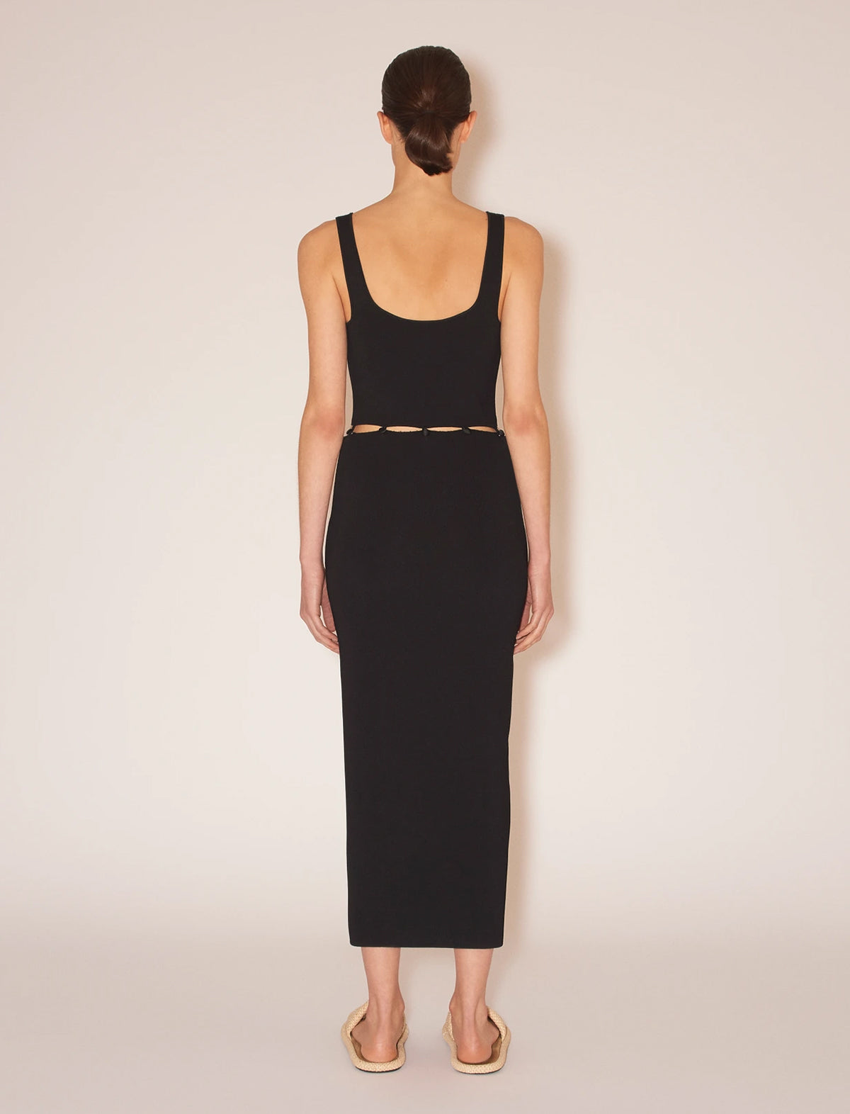 NANUSHKA Merle Dress in Matte Black