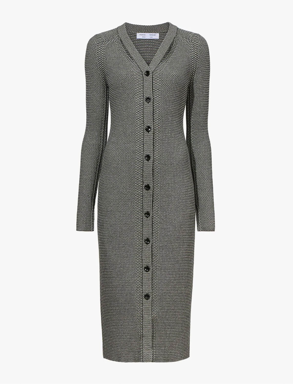 Proenza Schouler White Label Micro Stripe Rib Knit Dress