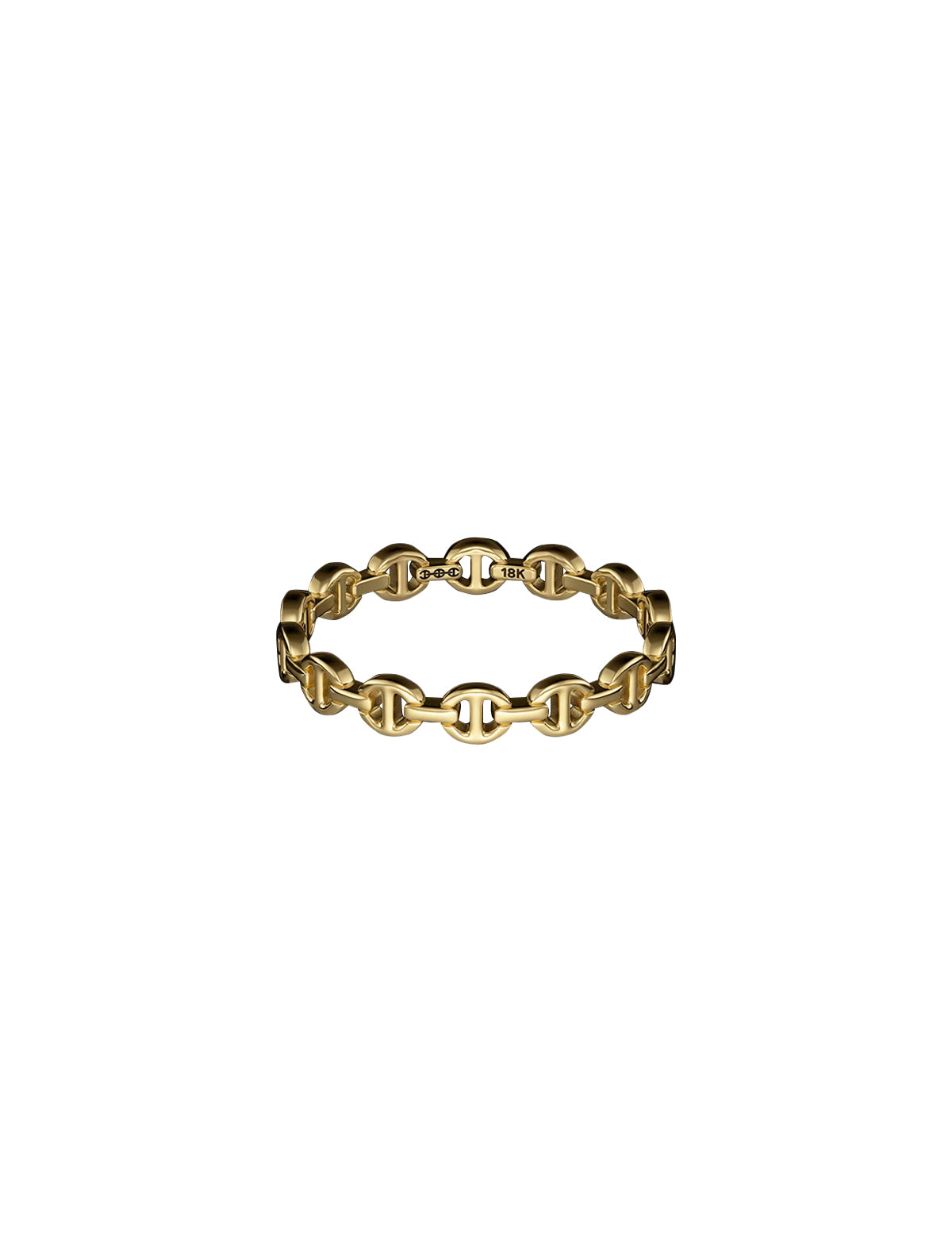 HOORSENBUHS Micro Dame Tri-Link I Ring 18k Yellow Gold