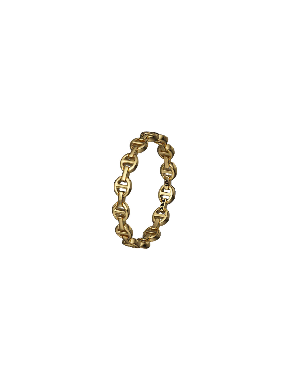 HOORSENBUHS Micro Dame Tri-Link I Ring 18k Yellow Gold