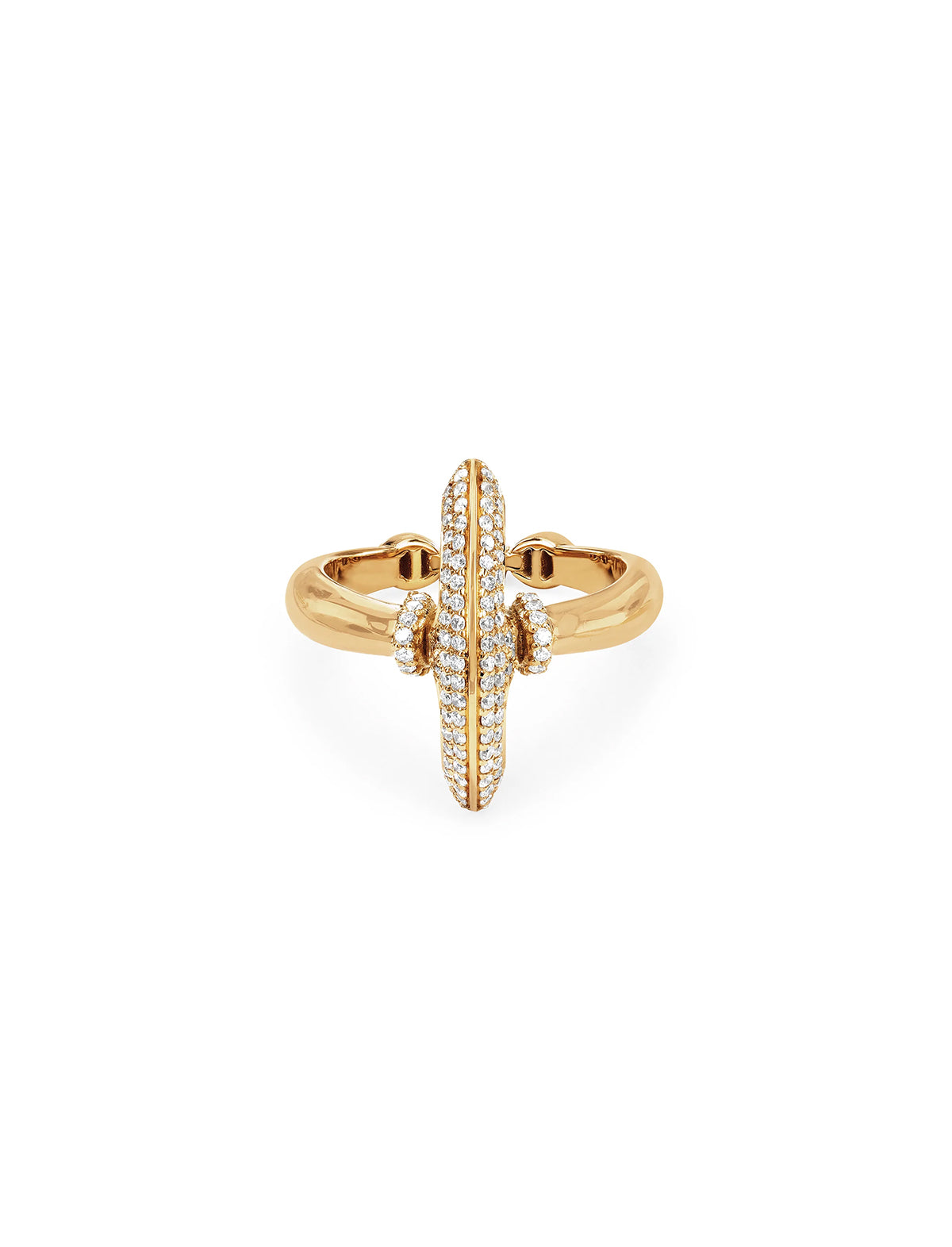 HOORSENBUHS Mini Vin Antiquated Ring 18k Yellow Gold