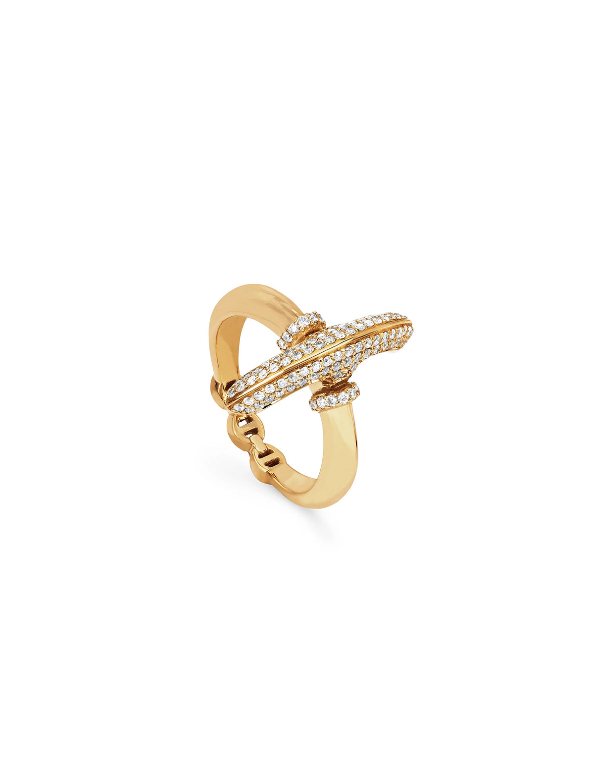 HOORSENBUHS Mini Vin Antiquated Ring 18k Yellow Gold