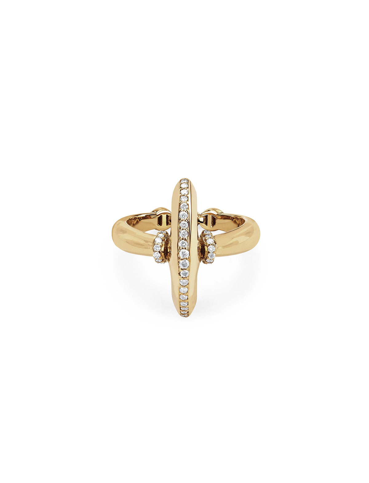 HOORSENBUHS Mini Vin with Diamonds Ring 18k Yellow Gold