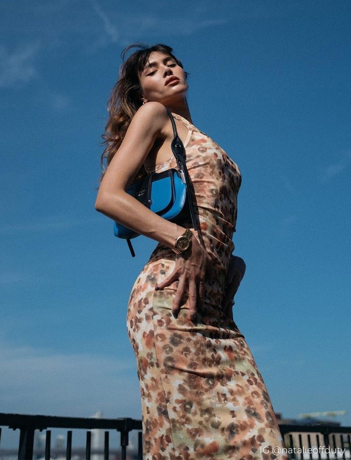 NANUSHKA Rilo Dress in Watercolor Wash Animal