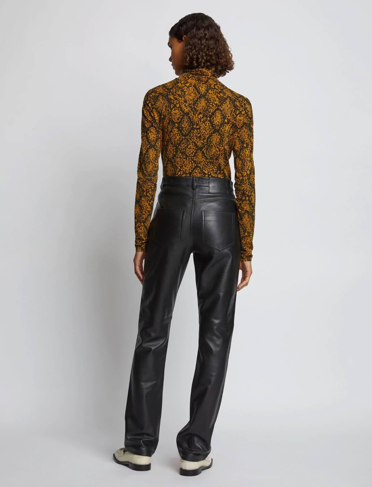 PROENZA SCHOULER WHITE LABEL Jersey Turtleneck Top In Gold | CLOSET Singapore