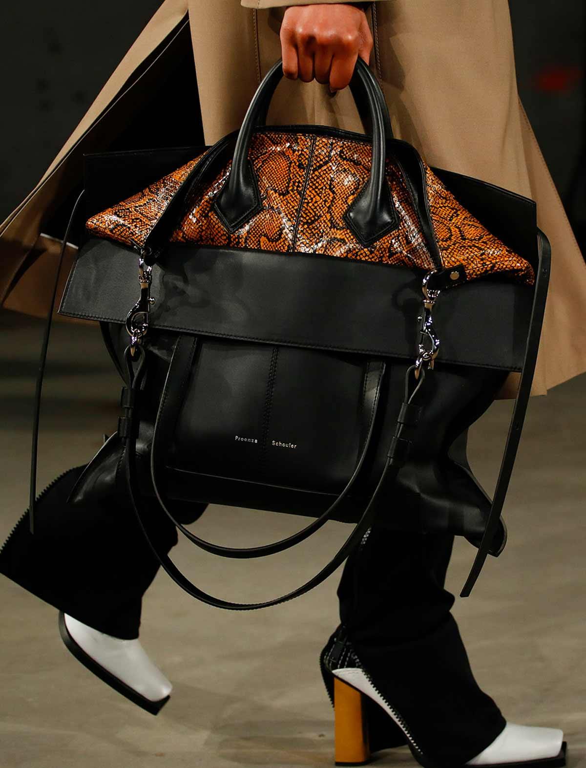 PROENZA SCHOULER Elaphe PS19 Large Bag In Black | CLOSET Singapore