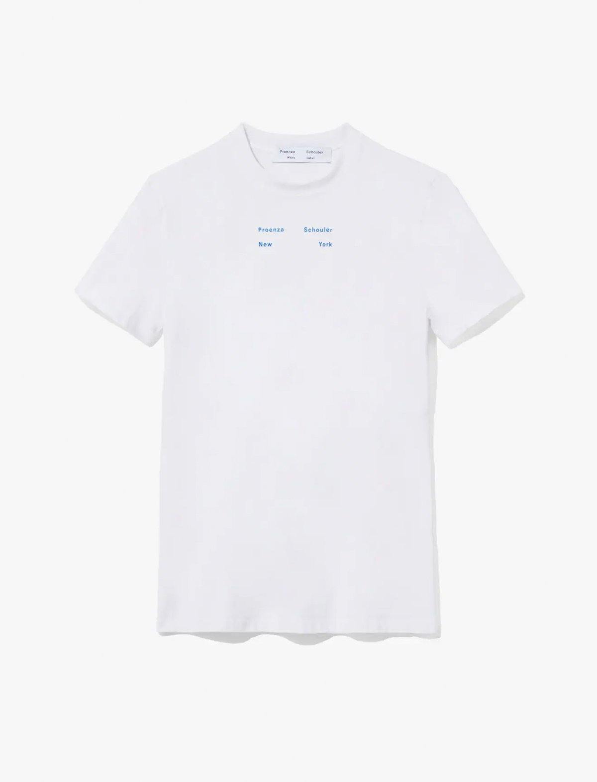 PROENZA SCHOULER WHITE LABEL Jersey Logo T-Shirt In Off White | CLOSET Singapore