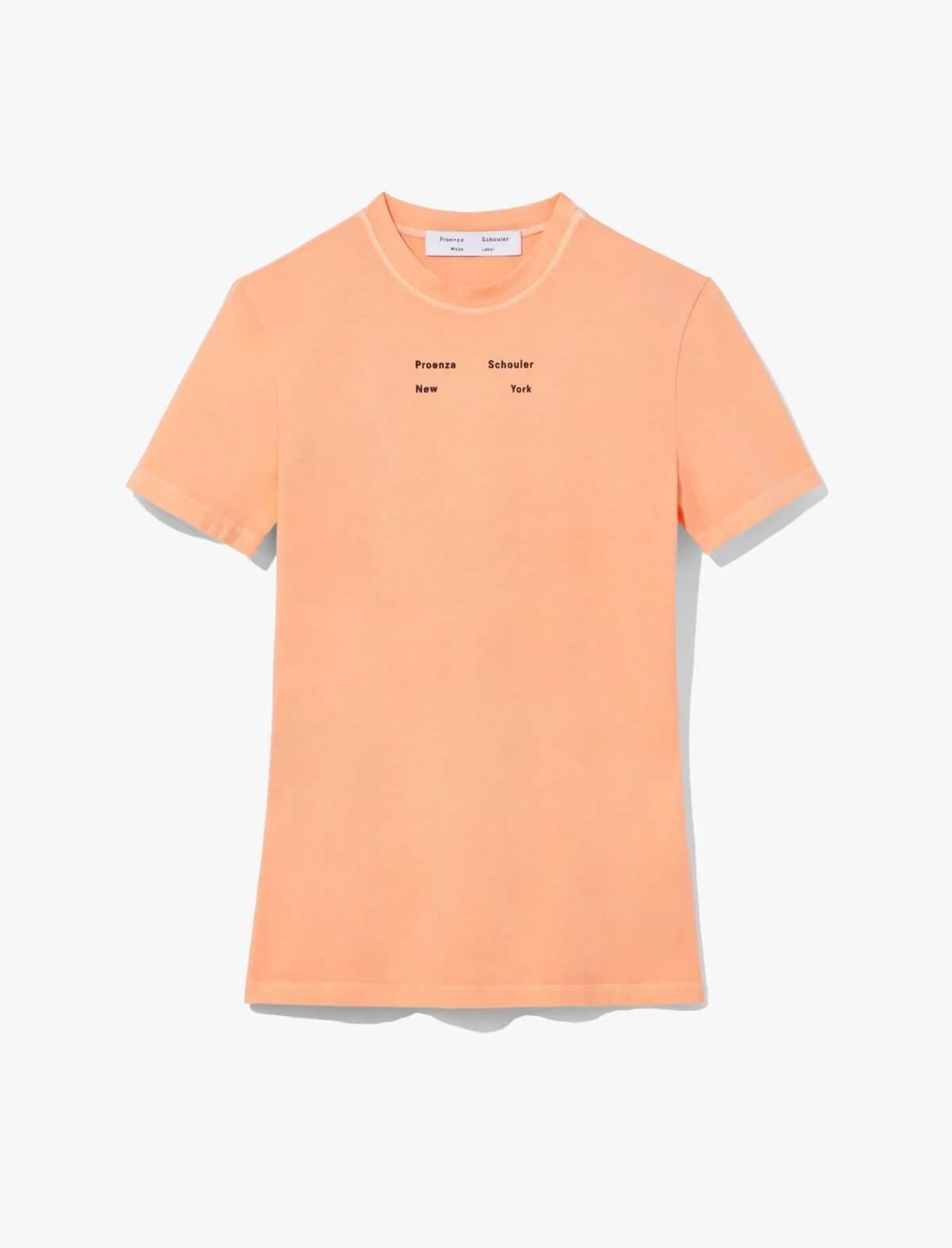 PROENZA SCHOULER WHITE LABEL Jersey Logo T-Shirt In Apricot | CLOSET Singapore