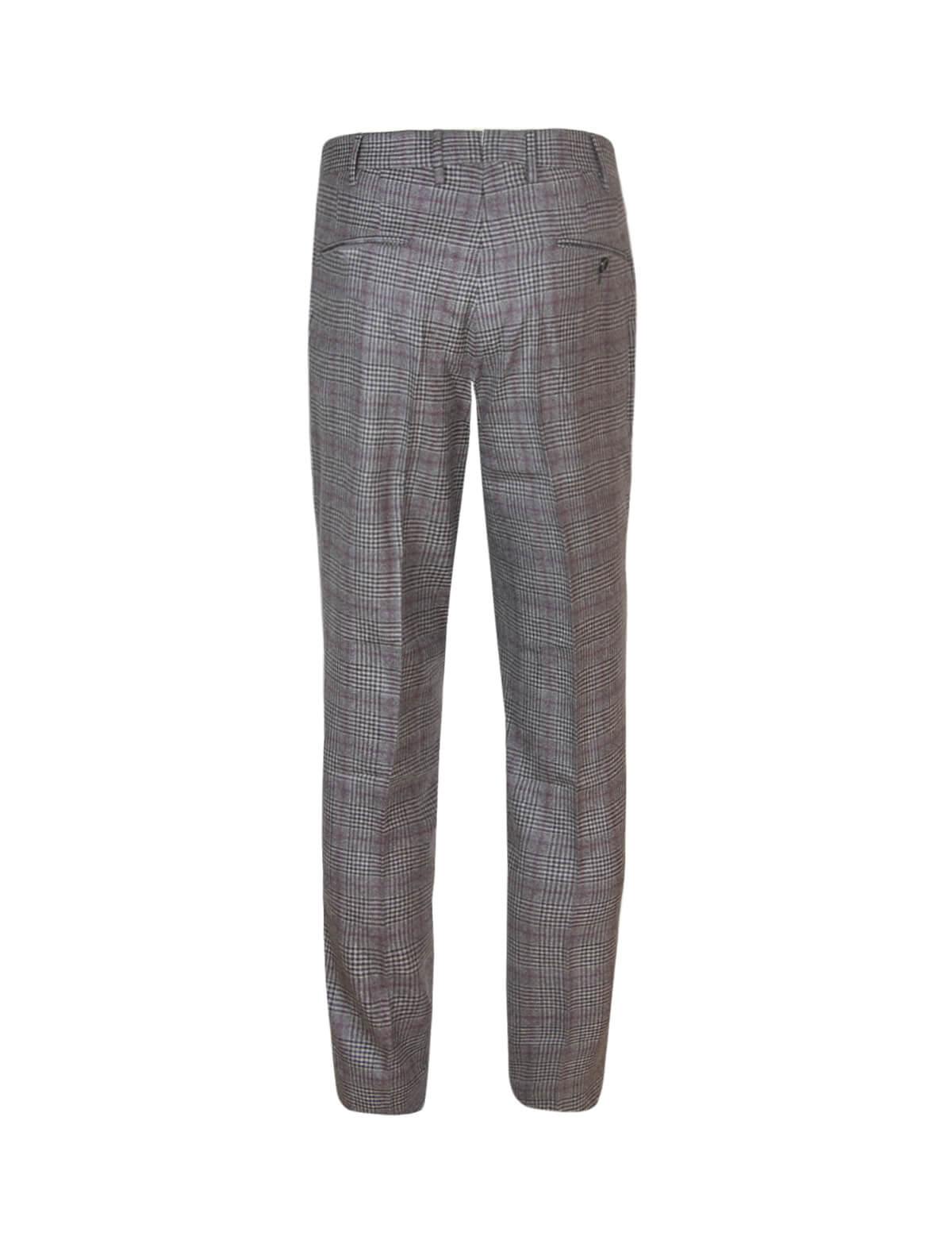 PT TORINO Gentleman Fit Pants In Brown Red Check | CLOSET Singapore