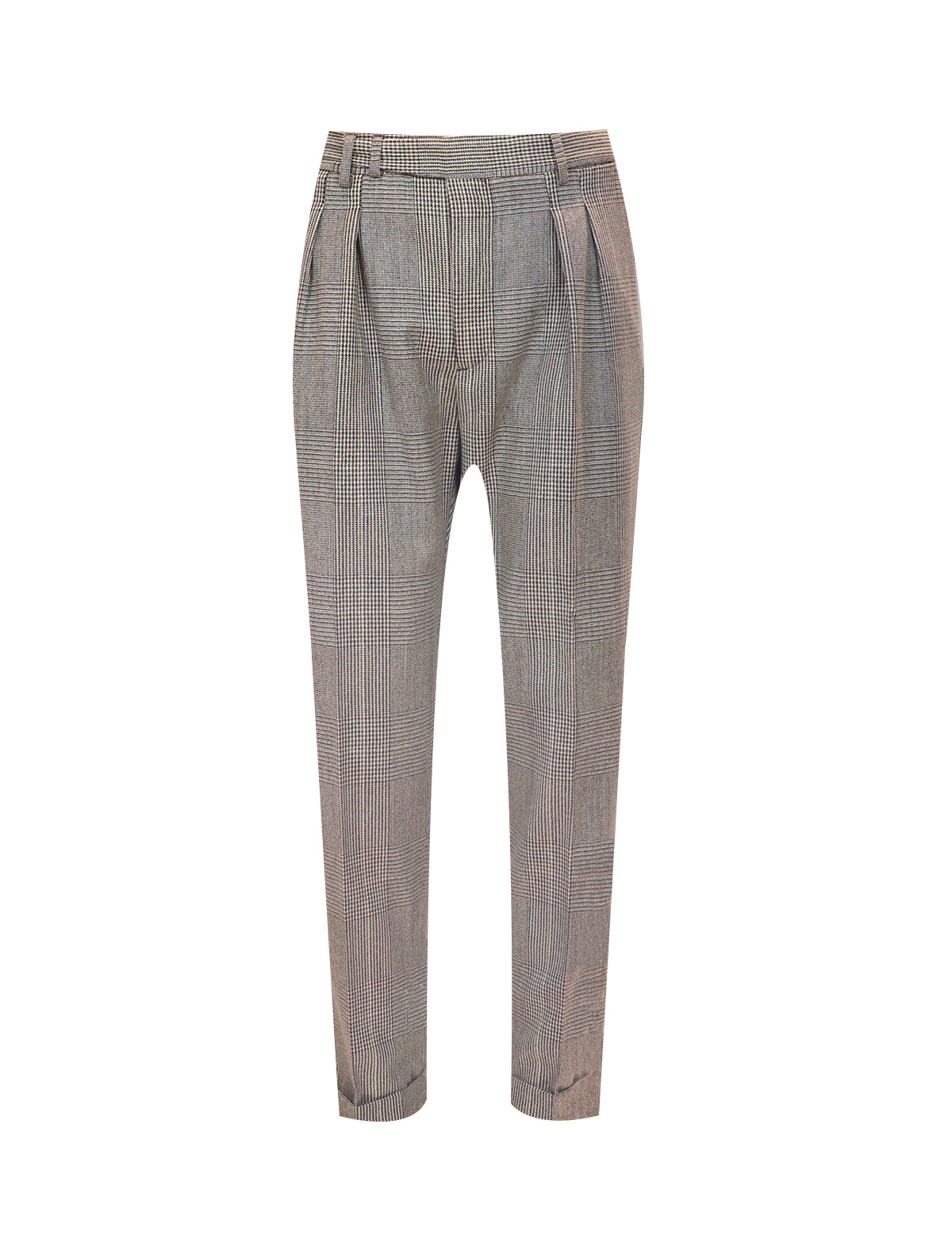 PT TORINO The Reporter Prince Of Wales Trouser in Grey/Brown 