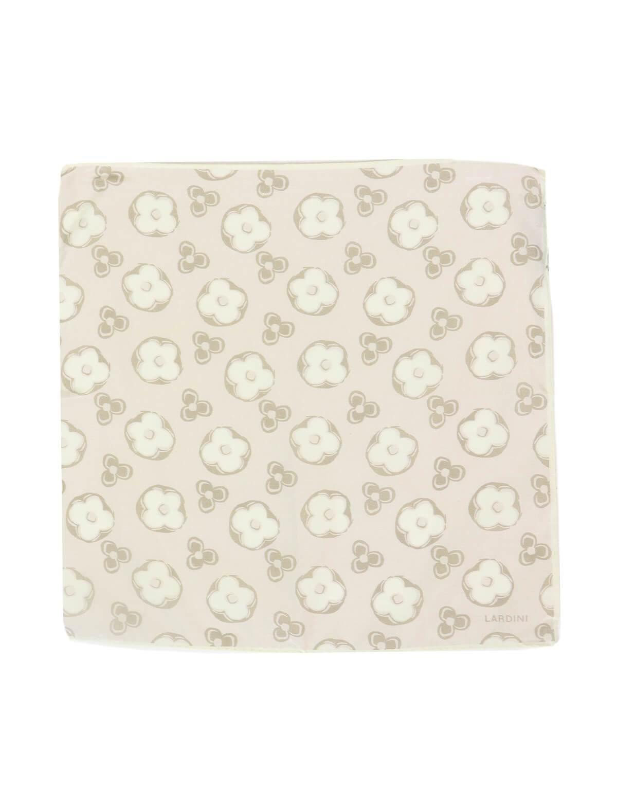 LARDINI Silk Pocket Square in Floral Print | CLOSET Singapore