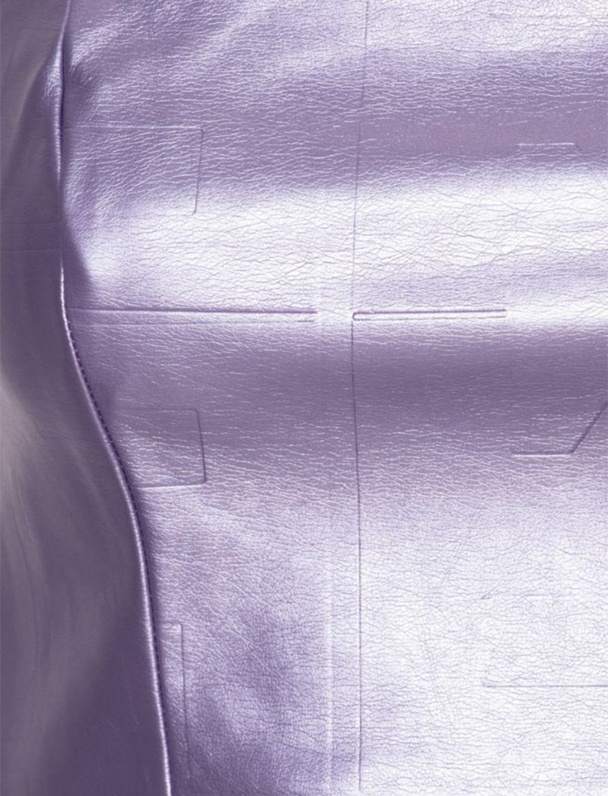 ROTATE Birger Christensen Embossed PU Corset Top in Sand Verbena