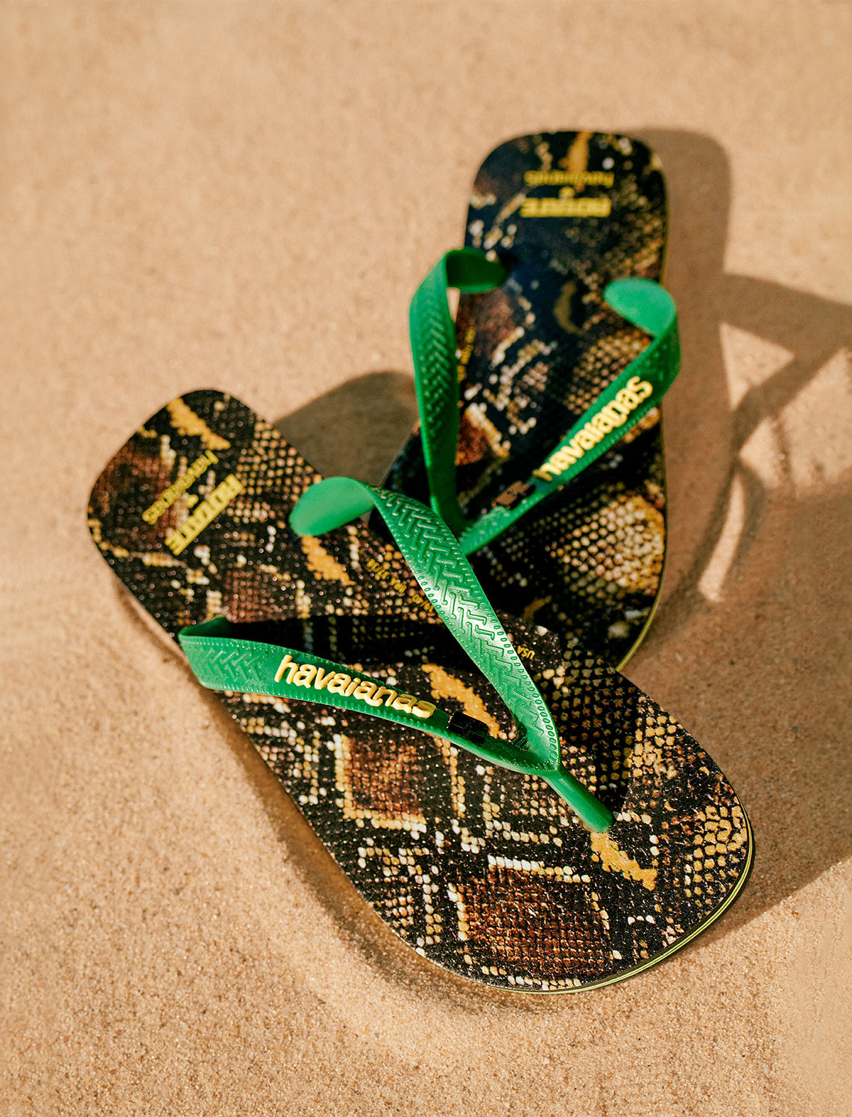 ROTATE X HAVAIANAS Flip Flops in Black Snake