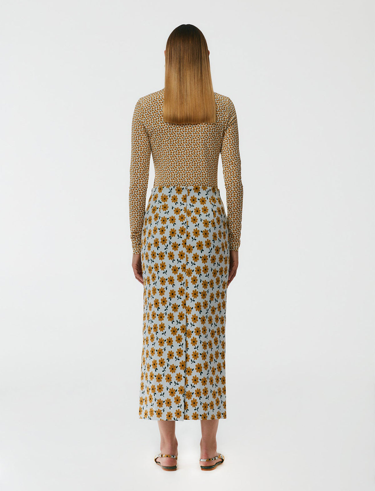TIBI Flora Jacquard Pencil Skirt