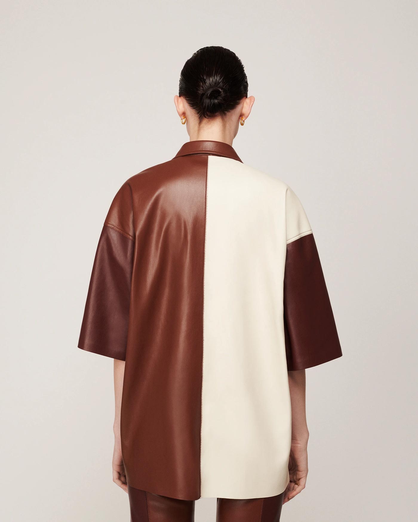 NANUSHKA Roque Shirt In Brown Patch