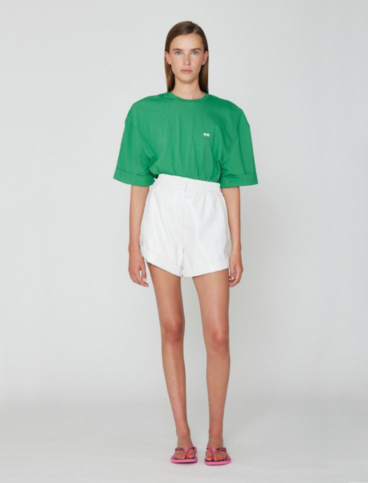 ROTATE Birger Christensen Belina Shorts in Bright White