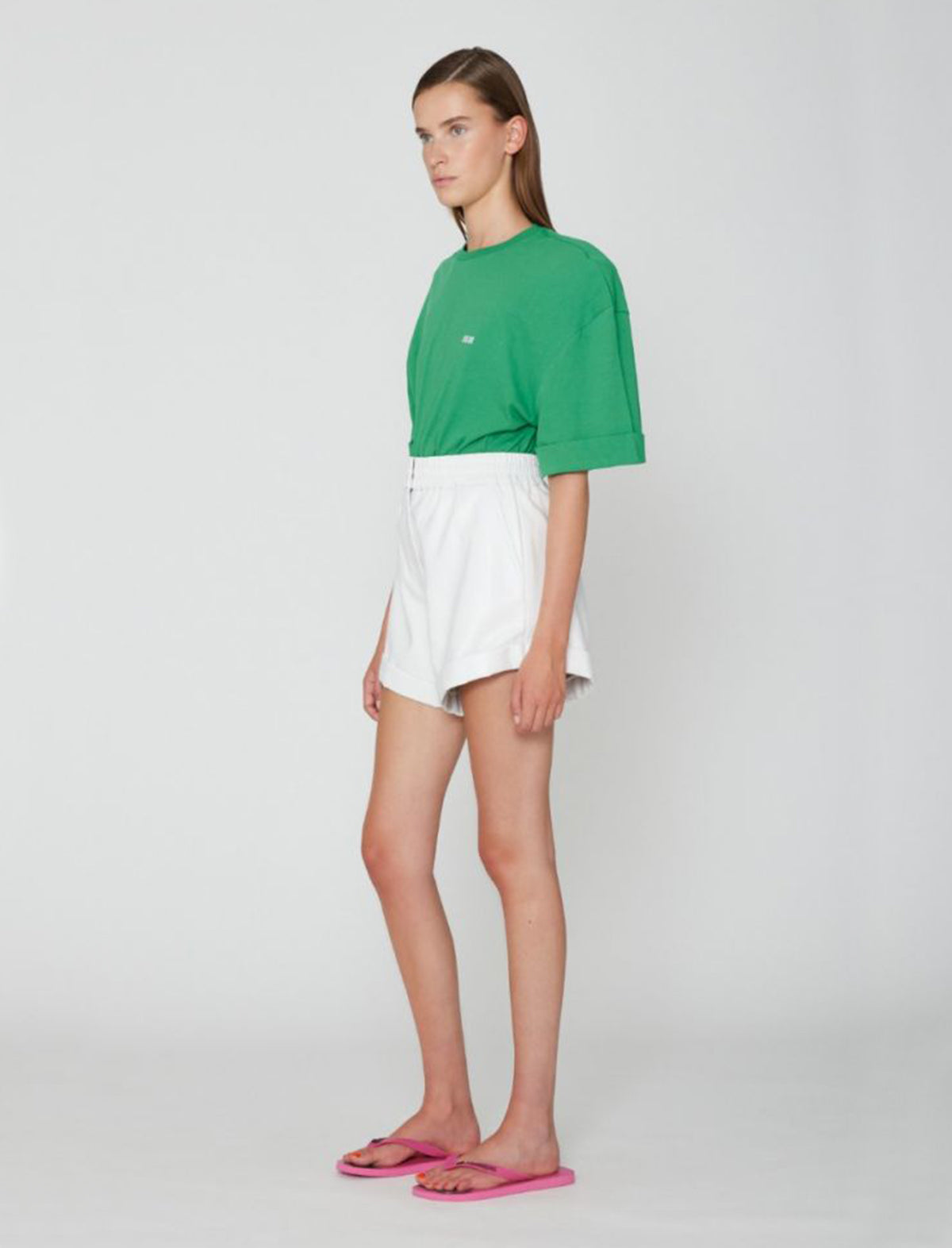 ROTATE Birger Christensen Belina Shorts in Bright White
