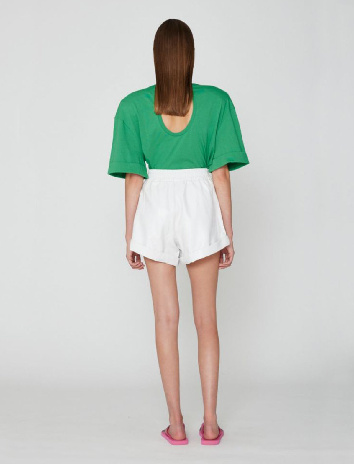 ROTATE Birger Christensen Belina Shorts in Bright White