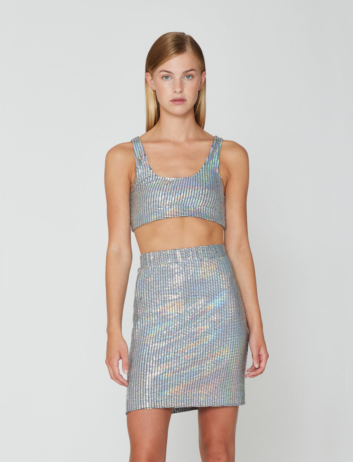 ROTATE Birger Christensen Kristinia Skirt in Silver