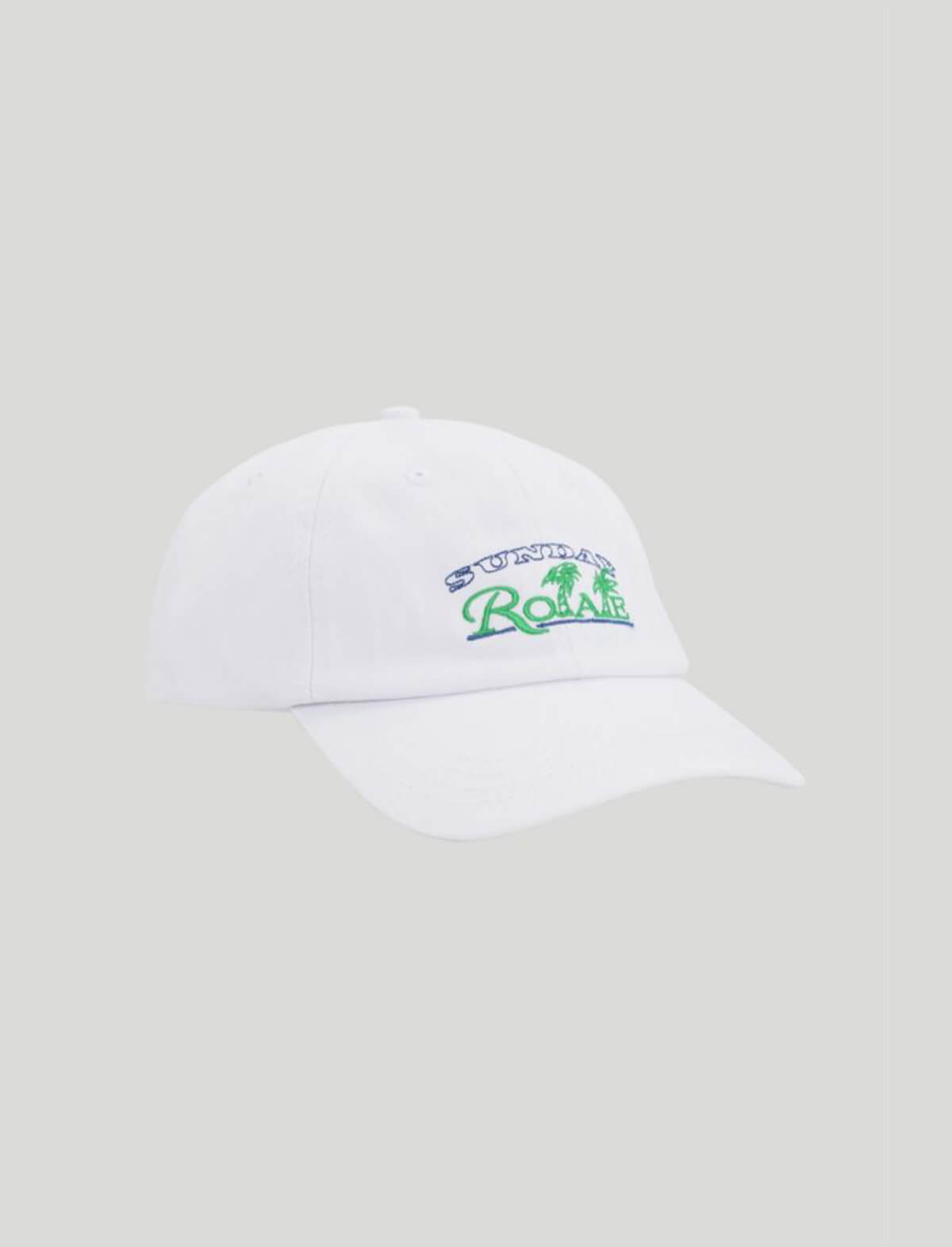 ROTATE Sunday 4 Cap In Bright White with Beach Print