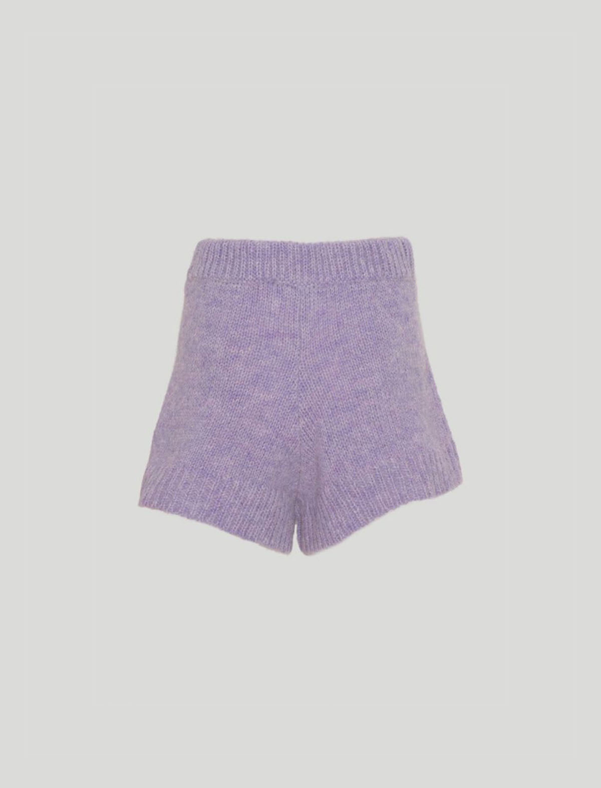 ROTATE Birger Christensen Susanna Knit Shorts In Heirloom Lilac
