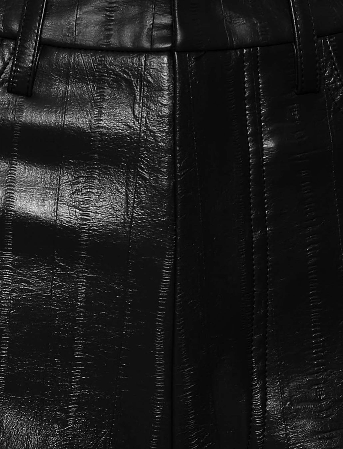 ROTATE Birger Christensen Faux Leather Straight-Legged Pants in Black