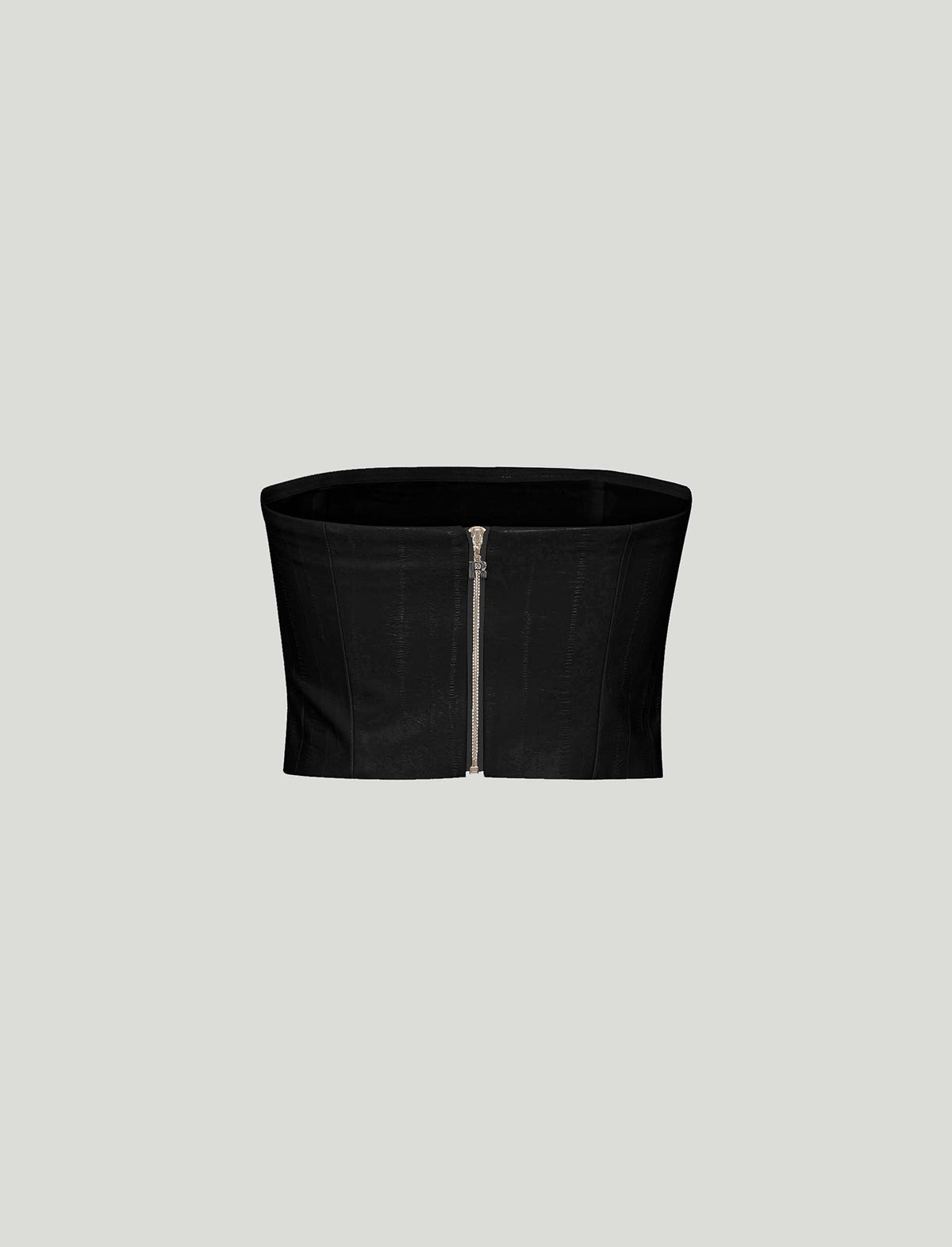 ROTATE Birger Christensen Faux Leather Tube Top in Black