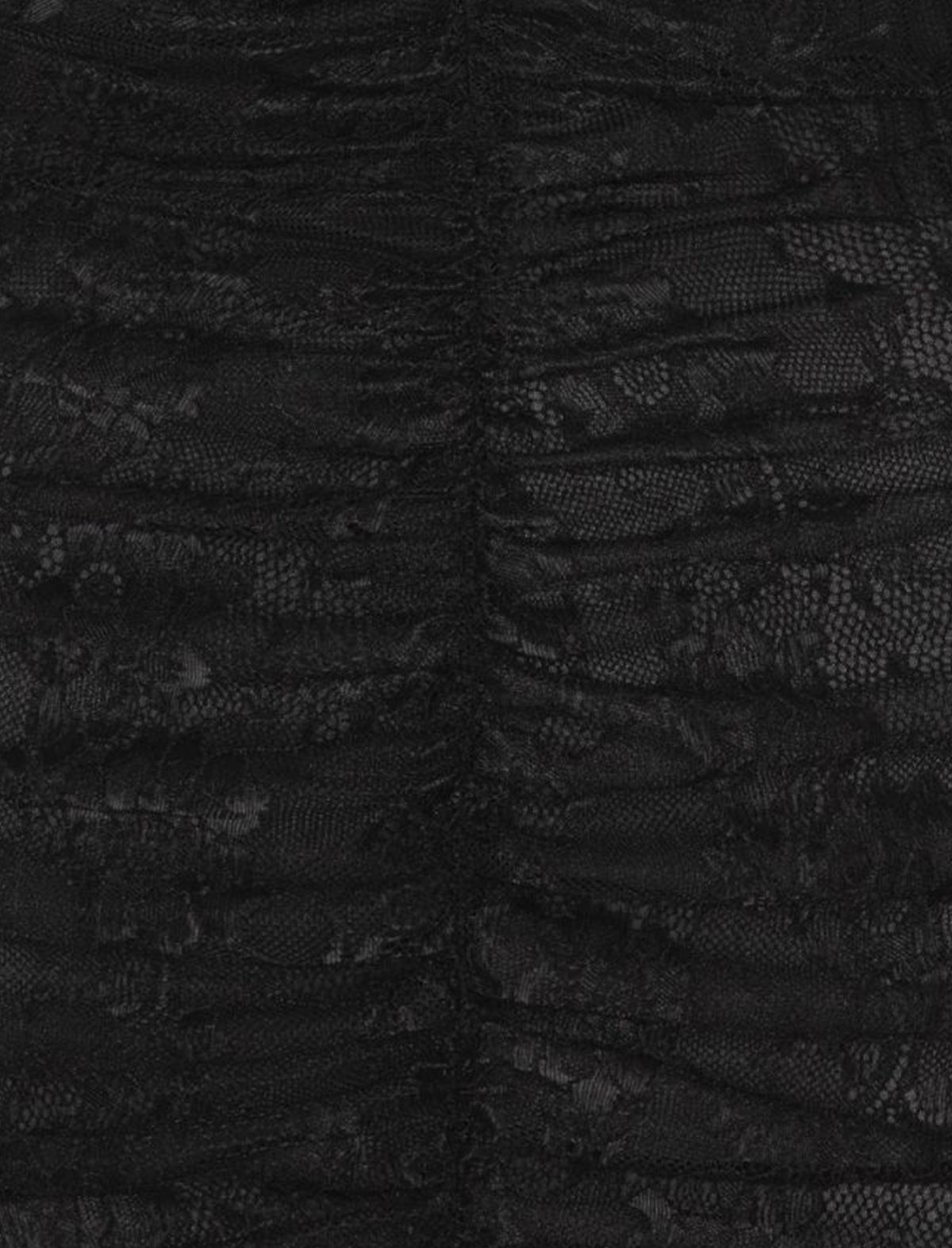 ROTATE Birger Christensen Mesh Lace Ruched Mini Dress in Black