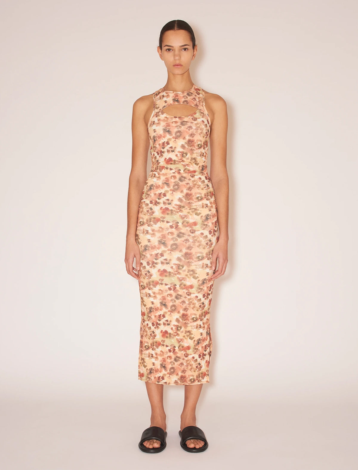 NANUSHKA Rilo Dress in Watercolor Wash Animal