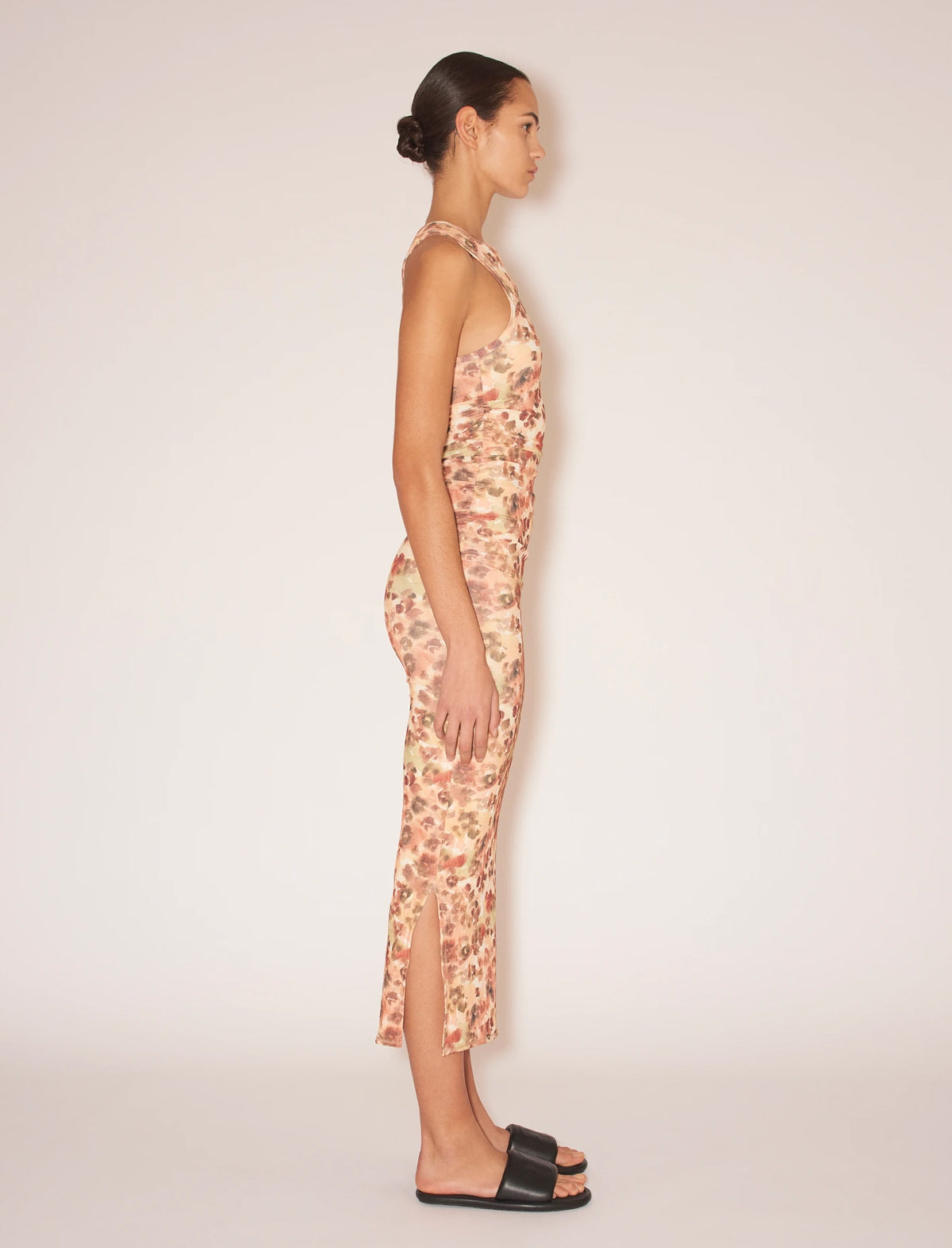 NANUSHKA Rilo Dress in Watercolor Wash Animal