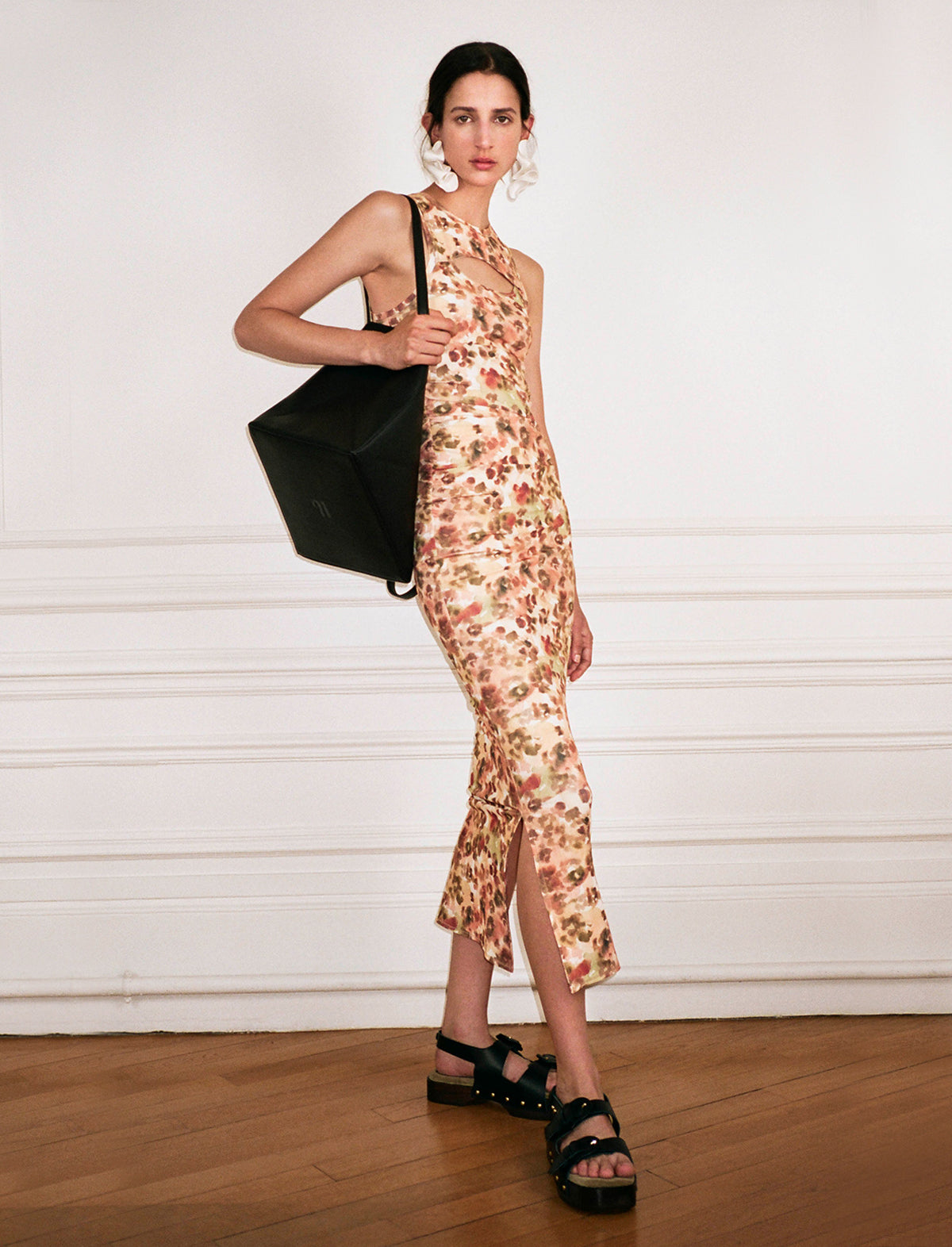 NANUSHKA Rilo Dress in Watercolor Wash Animal