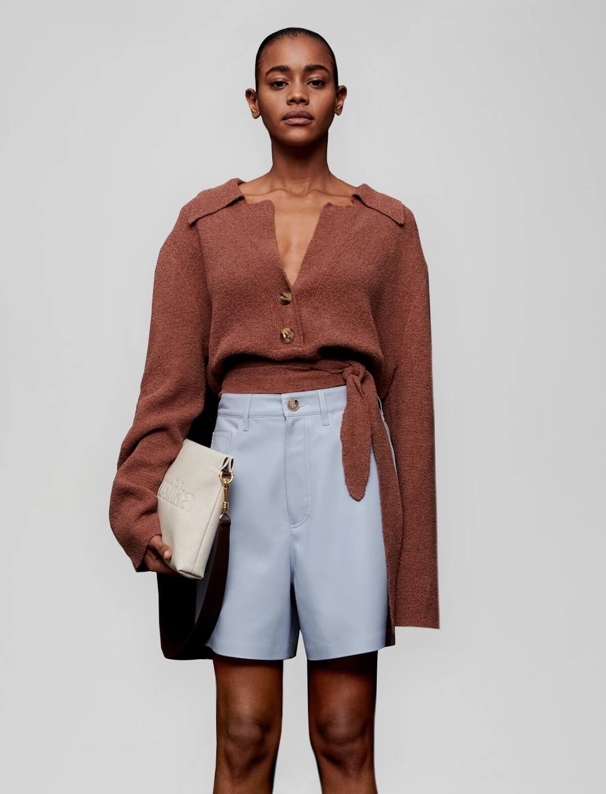NANUSHKA Rosalie Knit Sweater in Nutmeg | CLOSET Singapore