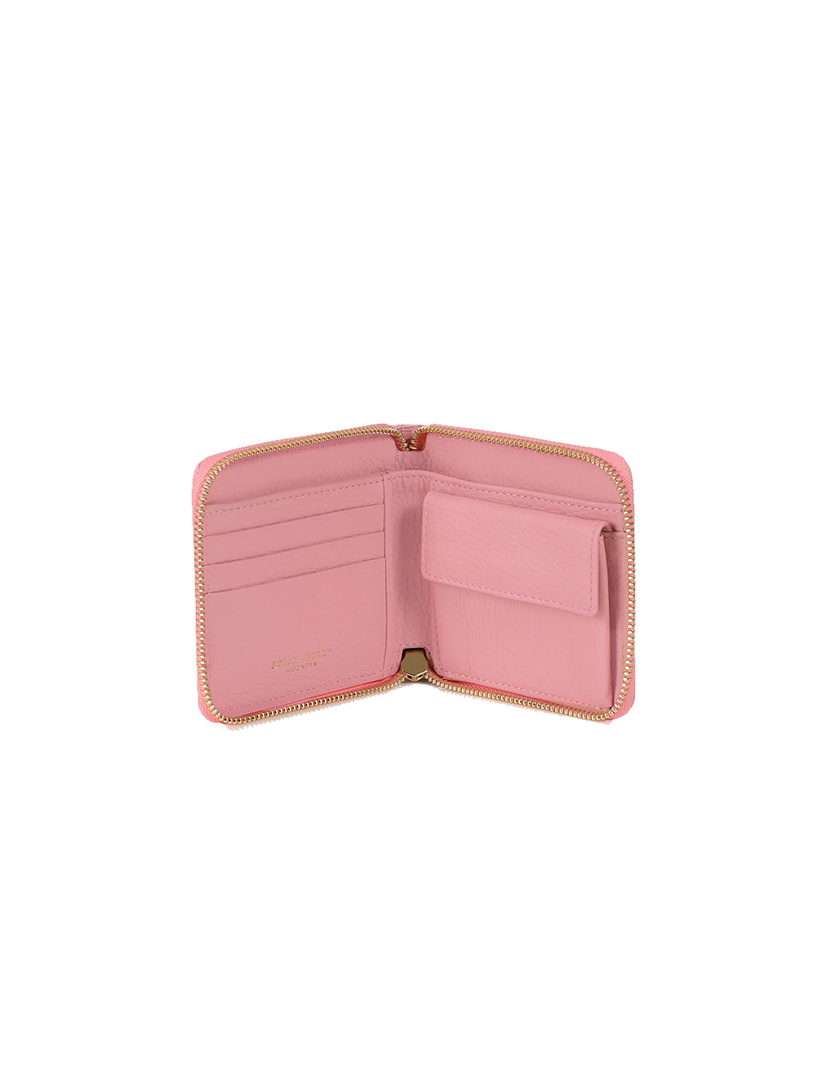 STRATHBERRY Rose Street Wallet Embossed Croc Leather in Caledonian Pink