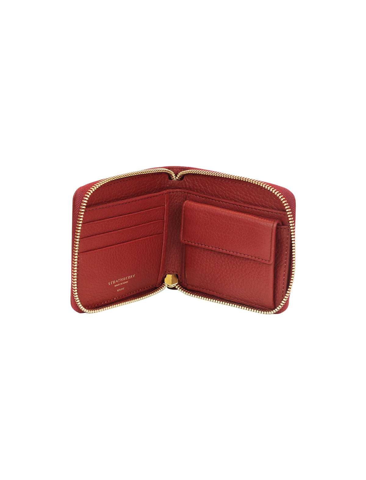 STRATHBERRY Rose Street Wallet Grain Leather in Claret