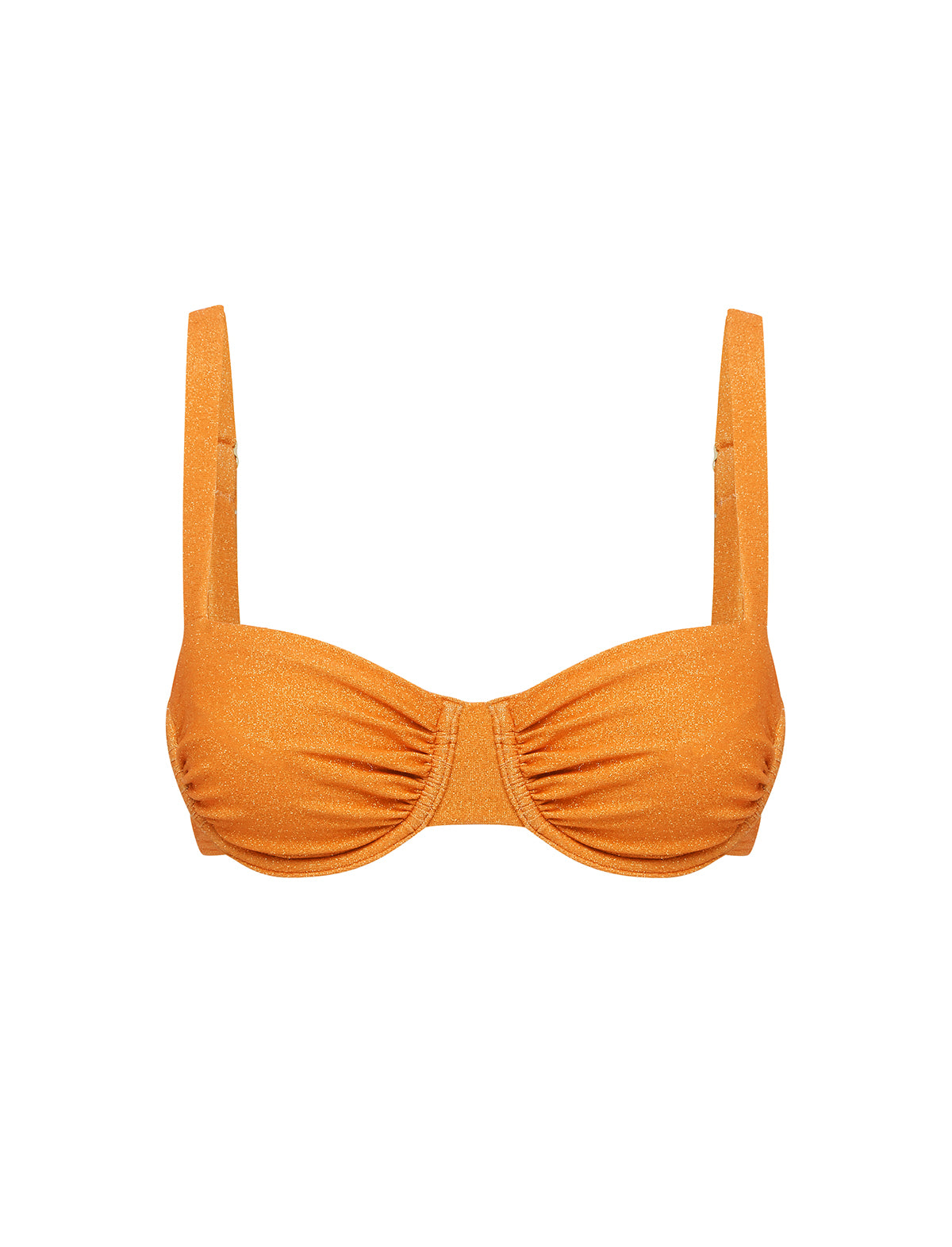 PEONY Ruched Holiday Balconette in Clementine