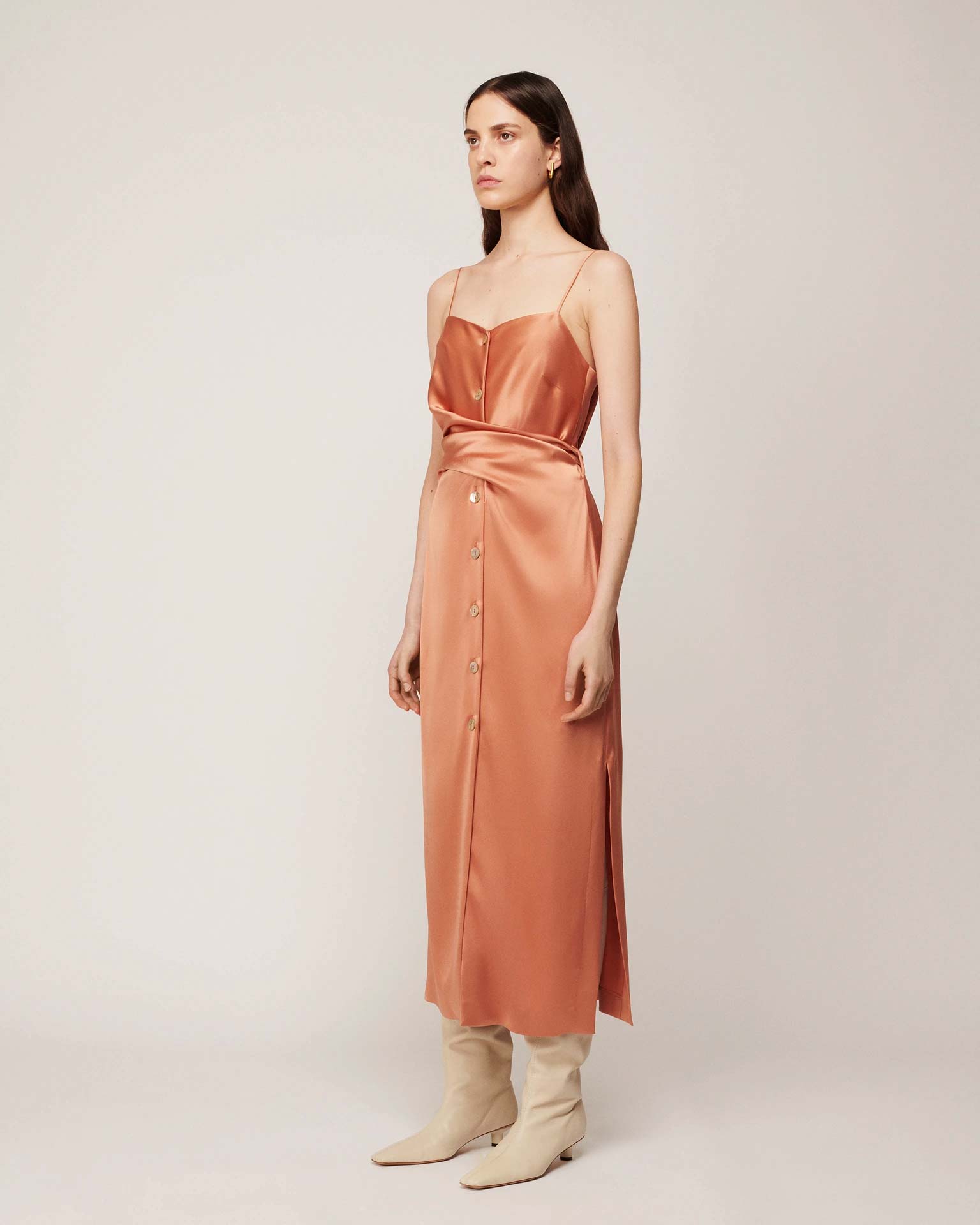 NANUSHKA Sayan Dress In Apricot