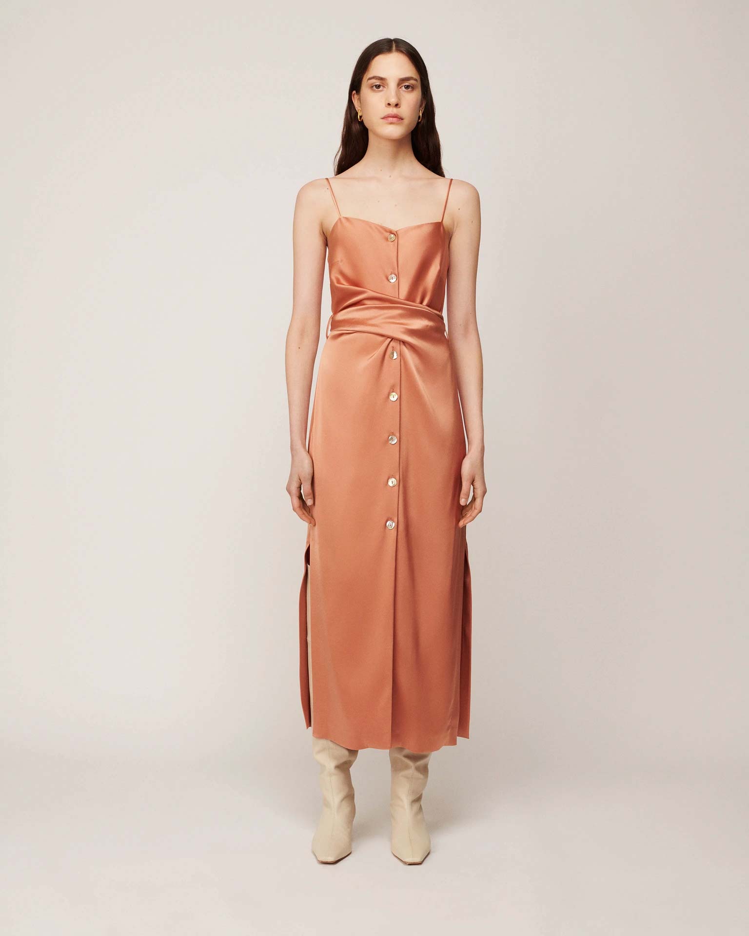 NANUSHKA Sayan Dress In Apricot