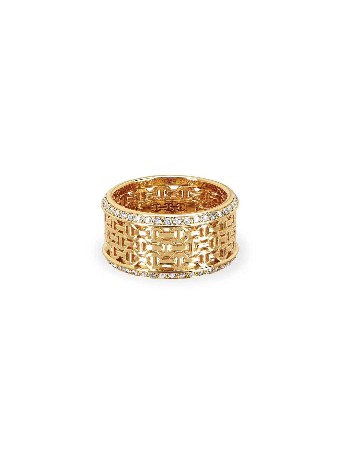 HOORSENBUHS Stapel I with Diamonds Ring 18k Yellow Gold